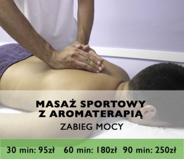 masaż sportowy z aromaterapią